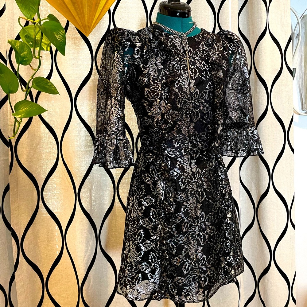 The vampires wife x HM Chrome roses mini dress